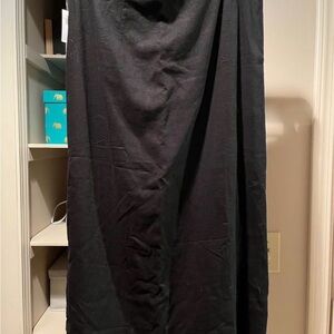 NWT Linen Old Navy Black Midi Skirt
